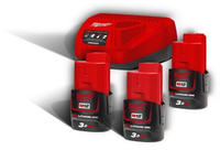 Milwaukee M12 Nrg-303 Akku Starter Set 3x 12 V 3,0 Ah / 3000 Mah Li-ion Akku (