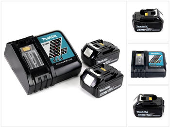 Makita Power Source Kit Li 18V (2x BL1860B + DC18RC)