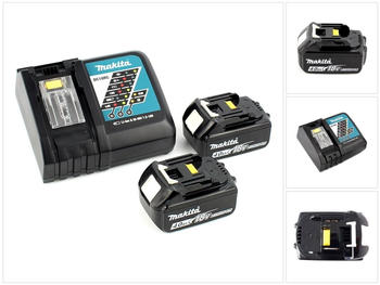 Makita Power Source Kit 2x BL1840B 18V 4Ah + DC18V Ladegerät