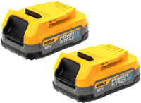 DeWalt Werkzeugakku Powerstack, DCBP034E2-XJ, 18V / 1,7Ah, 2 Schiebeakkus