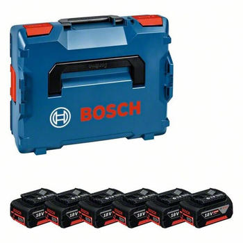 Bosch Akkupack 6x GBA 18V 4,0Ah + L-BOXX mit Einlage