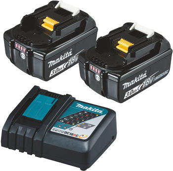 Makita Power Source Kit 2x BL1830B 3.0 Ah + DC18RC 18 V