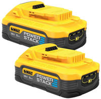 DeWalt Werkzeugakku Powerstack, DCBP518H2-XJ, 18V / 5,0Ah, 2 Schiebeakkus