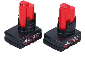 Milwaukee Akku Set 2x M12 B4 12 V 4,0 Ah