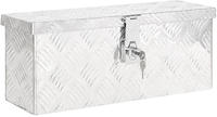 vidaXL Aufbewahrungsbox Silbern 50x15x20,5 cm Aluminium