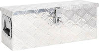 vidaXL Aufbewahrungsbox Silbern 60x23,5x23 cm Aluminium
