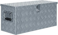 vidaXL Aluminiumkiste 80&times;30&times;35 cm Silbern
