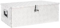 vidaXL Aufbewahrungsbox Silbern 90x47x33,5 cm Aluminium