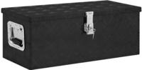 vidaXL Aufbewahrungsbox Schwarz 70x31x27 cm Aluminium