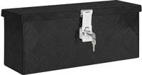 vidaXL Aufbewahrungsbox Schwarz 50x15x20,5 cm Aluminium