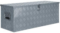 vidaXL Aluminiumkiste 110,5&times;38,5&times;40 cm Silbern