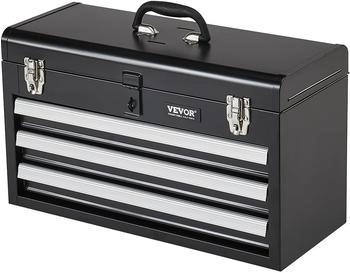 VEVOR Metal Tool Box 20.5-inch Black