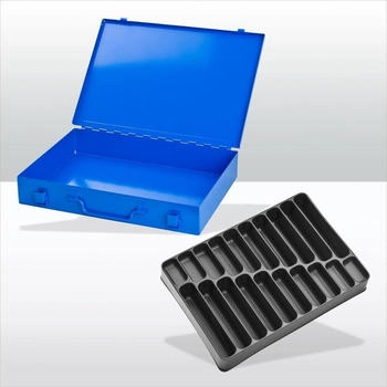 ADB Sortimentskasten 88606 33 x 5 x 23cm Metall mit 20 Fächern