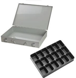 ADB Sortimentskasten 88613 33 x 5 x 23cm Metall mit 18 Fächern