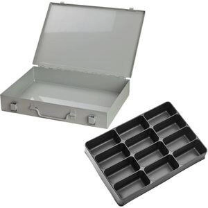ADB Sortimentskasten 88612 33 x 5 x 23cm Metall mit 12 Fächern