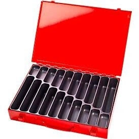 ADB Sortimentskasten 88622 33 x 5 x 23cm Metall mit 20 Fächern