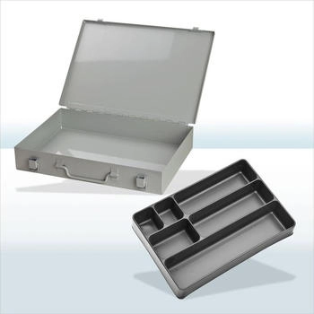 ADB Sortimentskasten 88608 33 x 5 x 23cm Metall mit 6 Fächern