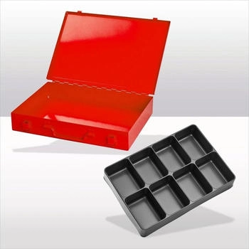 ADB Sortimentskasten 88618 33 x 5 x 23cm Metall mit 8 Fächern