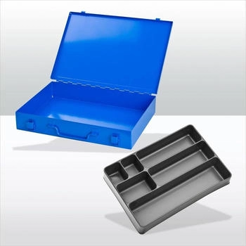 ADB Sortimentskasten 88600 33 x 5 x 23cm Metall mit 6 Fächern
