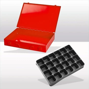 ADB Sortimentskasten 88623 33 x 5 x 23cm Metall mit 24 Fächern