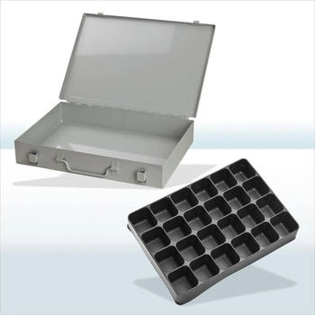 ADB Sortimentskasten 88615 33 x 5 x 23cm Metall mit 24 Fächern