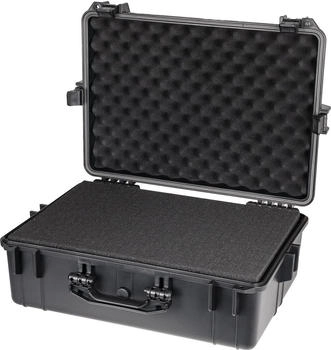 HMF Transportkoffer ODK100 aus Kunststoff mit Schaumstoff wasserdicht 57 x 21,5 x 41,5cm
