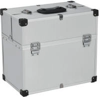 vidaXL Werkzeugkoffer 38x22,5x34 cm Silbern Aluminum