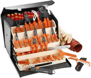 Facom Insulated Electrician’s Set 41 Pieces with Leather Case 2184C.VSE