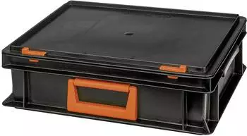 Alutec 139210110188 Kunststoffbox Magnus PC 10 (B x H x T) 400 x 133 x 300mm Schwarz Orange 1St.