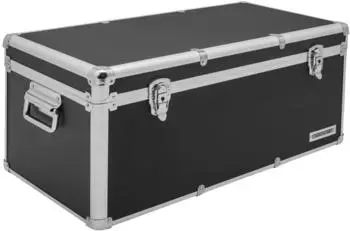 anndora Aufbewahrungsbox Alu Rahmenkoffer Transportbox (schwarz) stabiler Metallrahmen mit Moosgummi ausgekleidet schwarz 54 l 31 cm x 31 cm x 64 cm