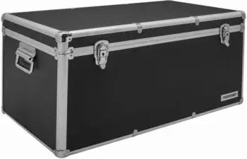 anndora Aufbewahrungsbox Alu Rahmenkoffer Transportbox (schwarz) stabiler Metallrahmen mit Moosgummi ausgekleidet schwarz 82 l 38 cm x 36 cm x 75 cm