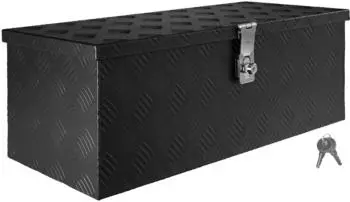 Trucky Anhänger-Deichselbox Deichselbox Werkzeugkasten Truckbox Alu Box Transportbox D050 Schwarz