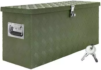 Trucky Anhänger-Deichselbox Deichselbox Werkzeugkasten Truckbox Alu Box Transportbox D055 Grün