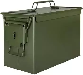 Trucky Aufbewahrungsbox Munitionsbox Box Metallkiste Metallbox Ammo Box 33 x 19 x 23 cm Grün