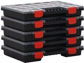 vidaXL 10 Stück Sortimentskästen 10 Stk 34,5x25x5 cm Polypropylen