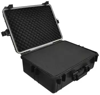 vidaXL Werkzeugbox Transportkoffer Schwarz mit Schaumstoff 35 L Fassungsverm&ouml;gen