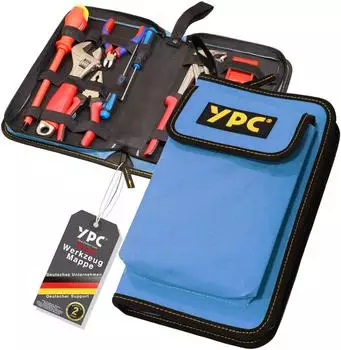 YPC Werkzeugtasche "ZipCaddy L" Werkzeug Organizer 31x17x5cm reißfest robust wasserabweisend stabil modern blau