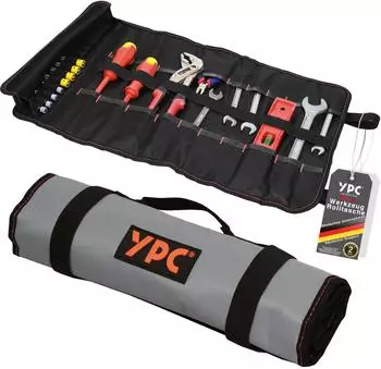 YPC Werkzeugtasche "VarioRoll XL" Werkzeug Rolltasche 56x34cm reißfest robust wasserabweisend XL Abmessungen praktisch grau