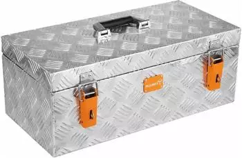 ALUBOX Aluminium Riffelblech 1,5mm Stärke (38 Liter) inkl. herausnehmbarer Ablage 38 l 29 cm x 23.5 cm x 59.5 cm