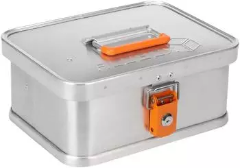 ALUBOX Aufbewahrungsbox mit Deckel Münzkoffer Wertkassette 8 Liter