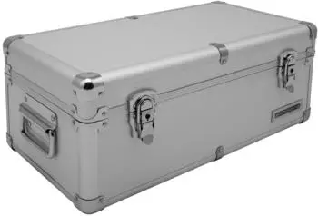 anndora Aufbewahrungsbox Alu Rahmenkoffer Transportbox (silber) stabiler Metallrahmen mit Moosgummi ausgekleidet silber 19 l 26.5 cm x 20 cm x 48 cm
