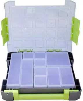 Viso Sortimentskasten Sortimentskoffer (L x B x H) 275 x 70 x 325 mm Anzahl Fächer: 10 (W185-10)