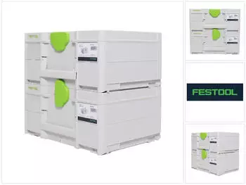 Festool Systainer Set 2x SYS3 M 187 (2x 204842) 15,9 Liter 396x296x187mm We