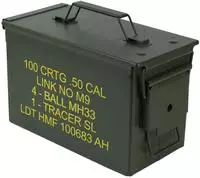 Hmf - 70011 Munitionskoffer, Us Ammo Box, Metallkiste, 30 X 19 X 15,5 Cm, Gr&uuml;n