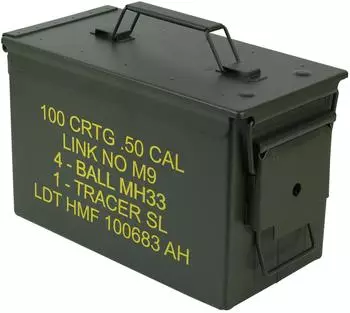 HMF Aufbewahrungsbox Munitionskiste US Ammo Box Metallkiste 30 x 19 x 15,5 cm gr&uuml;n 30 cm x 19 cm x 15.5 cm
