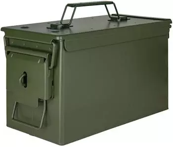 Trucky Aufbewahrungsbox Munitionsbox Box Metallkiste Metallbox Ammo Box 31 x 16 x 19 cm Grün