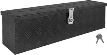 Trucky Anhänger-Deichselbox Deichselbox Werkzeugkasten Truckbox Alu Box Transportbox Schwarz
