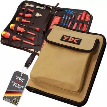 YPC Werkzeugtasche "ZipCaddy XL" Werkzeug Organizer 31x23x5cm reißfest robust wasserabweisend stabil modern khaki