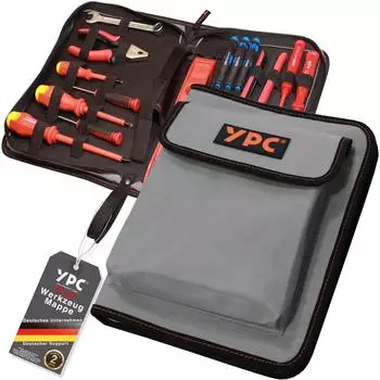 YPC Werkzeugtasche "ZipCaddy XL" Werkzeug Organizer 31x23x5cm reißfest robust wasserabweisend stabil modern grau