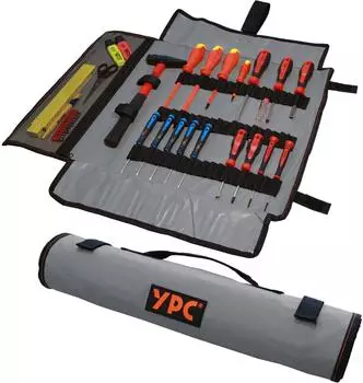 YPC Werkzeugtasche "VarioRoll XXL" Werkzeug Rolltasche 62x44cm reißfest robust wasserabweisend stabil modern grau